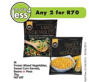 M Frozen Mixed Vegetables,Sweet Corn Kernels,Beans Or Peas-2x2Kg