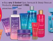 Sorbet Spa, Sensual & Sleep Rescue Products-Each
