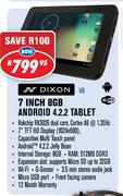Dixon 7" 8GB Android 4.2.2 Tablet-V8