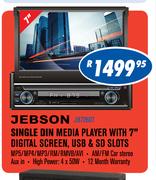 Jebson Single Din Media Player With 7" Digital Screen, USB & SD Slots(JB7260T)