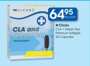 Clicks CLA + Green Tea Premium Softgels-30 Capsules