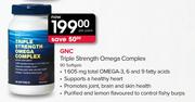 GNC Triple Strength Omega Complex 90 Softgels-Per Pack