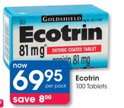 Ecotrin 100 Tablets-Per Pack