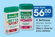 Bettaway Women, Senior, Men Or Sport-Each