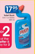 Toilet Duck 5-In-1 Or Active-500ml Each