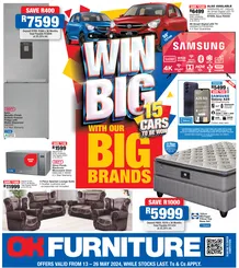 OK Furniture : Win Big With Our Big Brands (13 May - 26 May 2024 While Stocks Last)