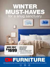 OK Furniture : Winter Must-Haves (24 April - 12 May 2024 While Stocks Last)