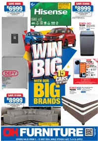 OK Furniture : Win Big With Our Big Brands (02 May - 12 May 2024 While Stocks Last)