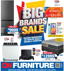 OK Furniture Zambia : Big Brands Sale (22 April - 12 May 2024)
