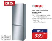 Bosch 302Ltr Silver Combination Fridge/Freezer KGN336NL30