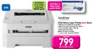Brother 2130 Mono Laser Printer+ Toner-Per Bundle