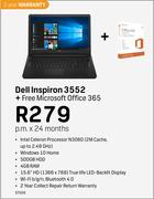 Dell Inspiron 3552 + Free Microsoft Office 365