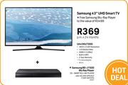 Samsung 43" UHD Smart TV UA43KU7000 With Samsung BD-J7500 Blu Ray Player