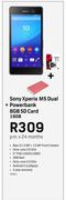 Sony Xperia M5 Dual + Powerbank, 8GB SD Card 16GB