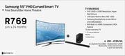 Samsung 55" FHD Curved Smart TV + Free Sound Bar Home Theatre