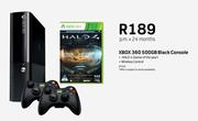 XBox 360 500GB Black Console + HALO4(Game Of The Year) + Wireless Control