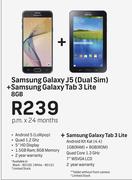 Samsung Galaxy J5 Dual Sim + Samsung Galaxy Tab 3 Lite 8GB