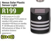 Nexus Solar Plastic Sensor Light