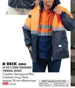 Beck Zero Hi Viz Tone Standard Thermal Jacket