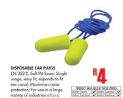 Disposable Ear Plugs EN 352-2