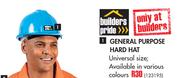 Builders Pride General Purpose Hard Hat(Universal Size)-Each