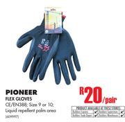 Pioneer Flex Gloves Size 9 Or 10-Per Pair
