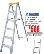 Gravity 1.8M Aluminium 6 Step Ladder
