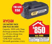 Ryobi 18V Battery Pack One Plus XB-3000