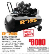Ross 2.2 KW 200 L Belt Driven Compressor