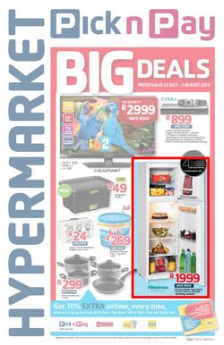 Pick N Pay Hypermarket : Big Deals (22 Jul - 3 Aug 2014), page 1