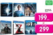 Assorted 3D Blu-Ray DVD's-Each