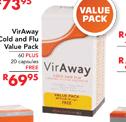 VirAway Cold and Flu Value Pack-60 + 20 Free Capsules