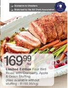 Limited Edition Four Bird Roast With Cranberry Apple & Onion Stuffing