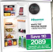 Hisense White Top Freezer Fridge H220TWH