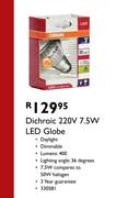 Osram Dichroic 220V 7.5W LED Globe