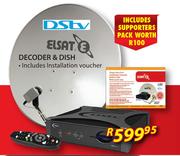 DSTV Elsat Decoder & Dish