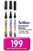 Artline Permanent Markers-Per 12 Pack