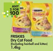 Friskies Dry Cat Food(Excluding Hairball And Kitten)-2x1.4kg