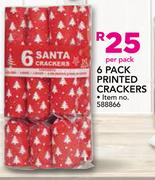 6 Pack Printed Crackers-Per Pack