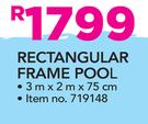 Intex Rectangular Frame Pool-3m x 2m x 75cm