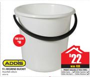 Addis 9Ltr Regrind Bucket In Assorted Colours