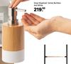 James Soap Dispenser (Bamboo And White)