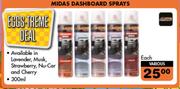 Midas Dashboards Sprays-300ml Each