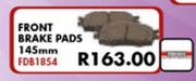 Front Brake Pads 145mm For Toyota Quantum 2.4 2004