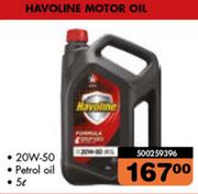 Caltex Havoline Motor Oil 20W-50 Petrol Oil-5Ltr
