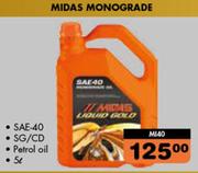 Midas Monograde SAE-40 SG/CD Petrol Oil MI40-5Ltr