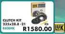 Luk Clutch Kit 235x28.8-21 R408MK For Toyota Hilux 2.5 D-4D 4x2 2005-2016-Each