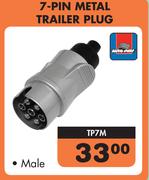 Autogear 7-Pin Metal Trailer Plug(Male) TP7M