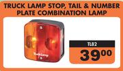 Truck Lamp Stop, Tail & Number Plate Combination Lamp TL82