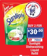 Sunlight Dishwashing Liquid Refill-2x750ml